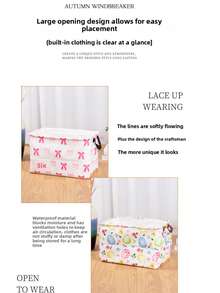 1个宠物爪印收纳篮，用于存放宠物的脏衣服、玩具和零食 - 彩色 - 查看 3