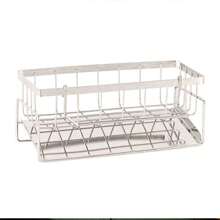 1 pièce Rangement pour évier de cuisine avec porte-serviettes et plateau d'égouttage automatique, support pour éponge. Organiseur et rangement pour évier de cuisine en acier au carbone anti-rouille. Accessoires d'évier de cuisine.