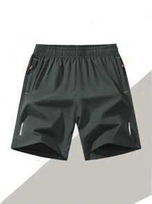Men's Outdoor Casual Sports Shorts Solid Color Geometric Printed Running Pants Outdoor And Gym Clothes