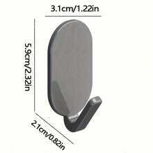 5pcs Heavy Duty Adhesive Hooks - No Drill Needed, Great For Bathroom & Toilet, Multi-Function Wall Mounted Hanger For Clothes, Towels And Robes, Bathroom Accessories | Modern Wall Mounted Hanger | Easy Installation Hooks, Bathroom Towel Rack