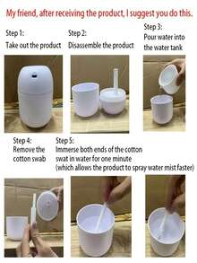 1pc Lucky Color USB Humidifier With Mist Function, Anti-Allergy Atmosphere Light, Suitable For Bedroom, Living Room, Desk, Car - Light Beige, Long-Lasting Mist, Night Light, Auto Shut-Off, Large Mist Volume, Desktop Humidifier | Decorative Light Strip | - Multicolor - View 10