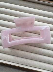 3pcs 10cm/3.94in Pink, White, Blue Large Square Water Wave Women Hair Clips, High Quality Elegant Minimalist Ombre Hair Accessories Suitable For Daily, Casual, Party, Work, Vacation, Face Washing, Makeup, Outfit Matching, All Seasons