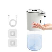 400ML Digital Display Smart Infrared Automatic Soap Dispenser, Electric Handwashing & Dishwashing Machine, High-Tech Cleaning Product, Drill-Free Installation, Transparent Bottle, Tabletop Or Wall-Mounted, Type-C Rechargeable, IPX5 Waterproof, 6-Level Flow Control, Suitable For Bathroom, Guest Room, Kitchen, Autumn New Arrival