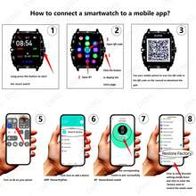 ERUN 智能手表（接听/拨打电话），2.01 英寸男女通用智能手表，多种运动模式，健身活动追踪器，计步器/卡路里计数器/相机/音乐播放，兼容无线通话，兼容 iOS 和安卓系统，通知提醒，步数卡路里计数器，查找我的手机，适用于安卓和 iOS 系统的智能手表，送给家人的好礼物