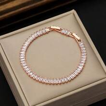 Brazalete de circonita de colores - Joyería elegante y brillante | Brazalete de joyería diaria | Regalo de otoño | Brazalete de mujer | Regalo de joyería para mujer/Regalo de cumpleaños/Joyería de San Valentín/Regalo de Navidad | Suministros para fiestas/Recuerdos/Regalo de graduación