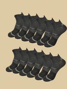 12 双男士加大码夏季透气网眼运动短袜，简约百搭隐形袜 - 彩色 - 查看 18