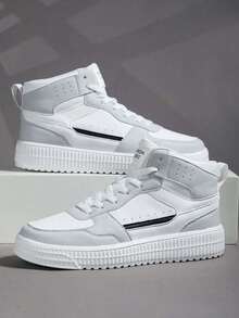 高帮男士运动鞋运动鞋男休闲滑板鞋滑冰鞋男日常百搭鞋步行鞋时尚透气轻便EVA鞋底