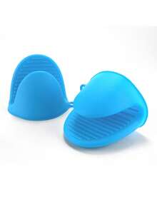 2pcs Silicone Heat-Resistant Mites, Microwave Mites, Insulated Oven Mites, Mini Mites For Cooking, Baking, And Grilling, Heat-Resistant And Thick Silicone Hand Clips For Kitchen Silicone Insulated Gloves, Household Oven Baking Tools, Essential Kitchen Accessories That Do Not Occupy Space And Keep The Kitchen Countertop Clean - Multicolor - View 25