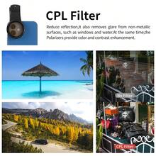 MECORIGHT 37/52/67mm CPL 偏光滤镜/ND 中性密度滤镜/GND 渐变滤镜/星光滤镜/微距镜头/柔焦滤镜 适用于 、Vivo 智能手机相机镜头套件（带夹持器）