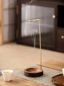 带底座的悬挂式香炉，香薰棒香炉，禅宗室内家居木制摆件（不含香）礼物生日毕业，创意线香座用于家庭香氛和冥想，客厅，卧室，书房装饰，万圣节，秋季，冬季，假日，节日 - 彩色 - 查看 4