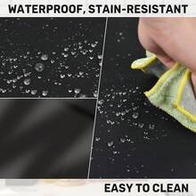 3 Piezas Delantales Corto de Cintura con 3 Bolsillos, Impermeable Chef Delantal Negro para Hombres y Mujeres, Delantal de Cocina Camarero Ajustable para Restaurante Cafetería - Negro - 70x46 cm - Ver 6