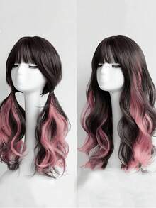 2 parrucche finte di capelli viola, capelli ricci lunghi per bambini, extension per capelli colorate con orecchie attaccate, extension per capelli a molletta in un pezzo per ragazze, adatte per uso quotidiano e per feste, accessori per capelli da principessa - Multicolore - Visualizzare 4