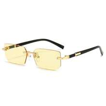 1pc Black Frameless Y2K Fashion Glasses, Suitable For Summer Beach And Driving For Summer Beach Vacation,Outdoor,Travel Back To School Fashionable Preppy School Look