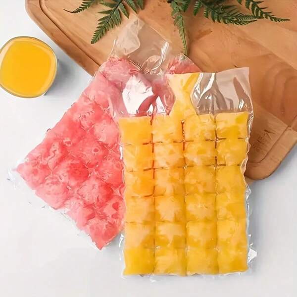 10/30 Einweg-Selbstversiegelbeutel, Haushaltskühlschrank-Frischhalte-Versiegelbeutel, selbstgemachte Obst-Eiscreme-Unterverpackung Tiefkühlaufbewahrung/Passionsfrucht spezielle transparente Eislattice-Beutel, geeignet für Kühlschrankformen, Haushalts-DIY, Haushalts-Kommerz-Eislattice-Beutel/1 Trichter in zufälliger Farbe