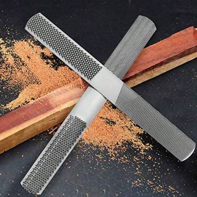 2 Pack 4Way Wood File Set Premium HighCarbon Steel Hand File With Round HalfRound Flat And Needle Files For Wood And Metal Tool Sharpening
