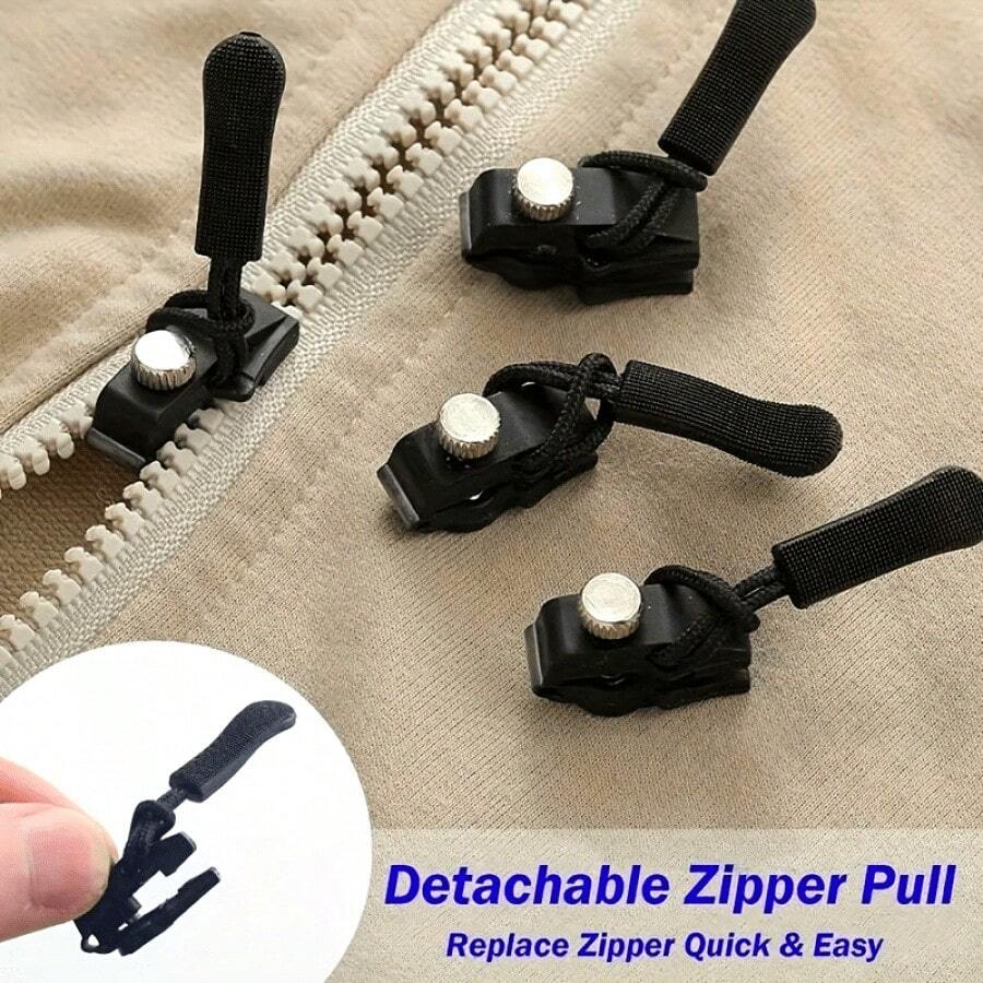 Baizhena Kit di riparazione universale con chiusura lampo - 6 pezzi, per riparazione con cerniera in Zi, adatto per giacche, bagagli, borse - Scorrevoli con zirconi di ricambio con strumenti E-Install