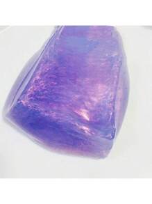 1/2/4件装透明水晶史莱姆套装，蜜桃粉色果冻方块闪光脆皮史莱姆，成人减压史莱姆玩具，有弹性且不粘手