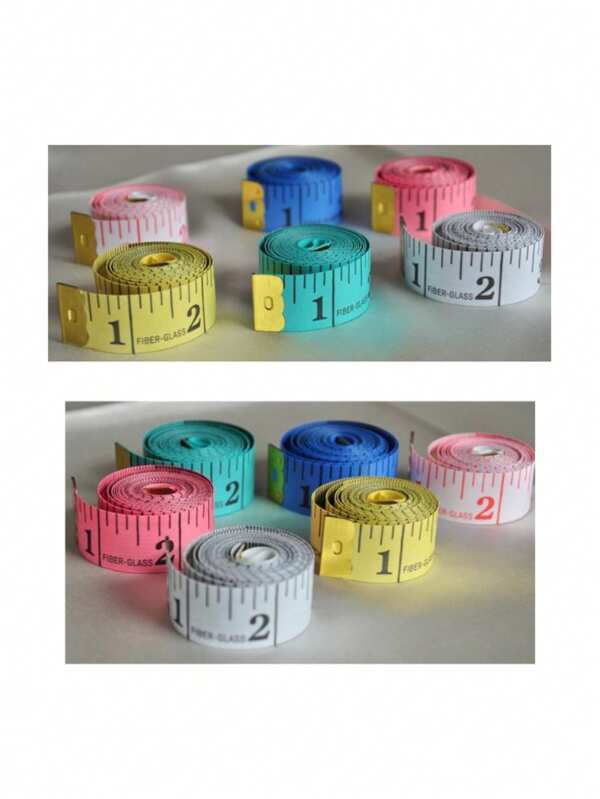 1 pièce Ruban à mesurer en plastique de 60 pouces, ruban moderne pour mesurer la taille des vêtements, couleur aléatoire, légers défauts n'affectent pas l'utilisation.