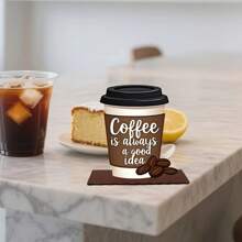 6 Stück 2D flache ländliche Café Deko, vintage hölzernes niedliches Schild, mehrstufiges Tablett Display für Zuhause, Frühlings-/Sommer Dekoration, Geschenk, Wanddekoration, Innen-/Außenbereich, Schlafzimmer Dekoration, geeignet für Halloween und Weihnachten