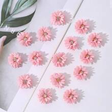 1 pièce/5 pièces/10 pièces Ensemble de barrettes à cheveux en fleurs en tissu, coiffe de mariée, accessoires pour cheveux en fleurs de couleur unie avec centre en strass, convient aux femmes, aux fêtes, aux rassemblements, à l'usage quotidien, à la décoration de fleurs d'Halloween, aux accessoires d'été, aux voyages, aux pinces à cheveux, aux pinces à cheveux, aux pinces à cheveux