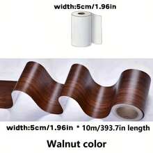 1 片自粘木纹修复胶带 - PP 材质，逼真的木纹，适用于 DIY 家具、桌子、椅子、踢脚板、门、窗、地板修复