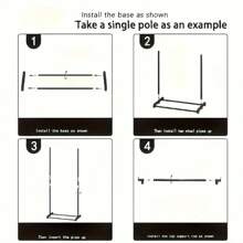 Double Layer Clothes Hanger, Large Capacity Multifunctional Bedroom Clothes Hanger, Portable Coat Rack, Vertical Clothes Hanger, Easy To Assemble, Convenient To Move, Suitable For Bedroom, Living Room And Clothing Store Display