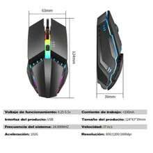 Mouse Gamer Alámbrico Usb Ergonómico Ratón Para Laptop Pc - Negro - Ver 4