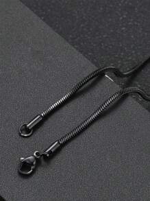 Stainless Steel Men's Black Snake Necklace Simple Vintage Fashion Style Suitable For Daily Wear Party Jewellery Music Festival Jewellery