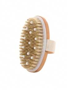 1/2 件干刷身体刷，天然鬃毛干刷，去角质身体刷，全身橘皮组织刷，改善皮肤健康，减少痤疮 - 彩色 - 查看 7