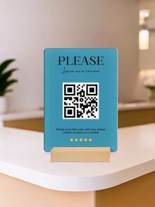 Señal de código QR de redes sociales | Señal de mini código QR | Señal de belleza | Señal de negocio | Señal de pago | Señal de salón, Señal de código QR personalizada, Señal de escanear para pagar, Señal de pequeña empresa, Decoración de tienda, Señal de redes sociales de negocios, Señal de pago, Señal de acrílico - Multicolor - Ver 4