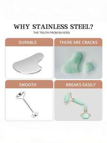 1/2 Stücke, Edelstahl Herz-förmiges Gua Sha Werkzeug für Gesichtsmassage, tragbare Muskelentspannungsmassage Platte, Edelstahl Gua Sha Gesichtspflegewerkzeuge - Gesichtsmassage Werkzeuge - glatte stabile Metall Guasha Werkzeuge für Gesicht und Körper zur Reduzierung von Schwellungen - Massage Kratzer Herzform Artikel (Silber) Edelstahl Gua Sha Gesichtspflegewerkzeuge Guasha für Gesicht Metall Gua Sha straffe Haut Massage Guasha Schönheitswerkzeug für Körper, Augen, Nacken, Massagegerät, Haare, Haarpflege, Schule, Schulanfang, Reise, Reiseessentials, Heimessentials, Spa, Massagewerkzeug, Massage, Massagegerät, Spa - Silber - Übersicht 6