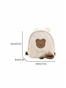 A Custom Bag With A Personalized Name Or Holiday Message. Customize Your Own Backpack, Mini Cartoon Casual Cute Rabbit Tiger Bear Printed Backpack School Bag, You Can Customize Name, Letters, Lucky Numbers, Etc., Very Suitable For School, Dance Class, Travel, Daily Adaptation, Birthday Gifts Friends And Daughters, As Commemorative Gift Meaningful Package, Christmas Gift, New Year Etc. Prints Are Randomly Placed.