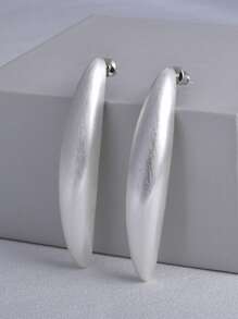 Exaggerated Minimalist Luxury Chic Elegant Long Teardrop Personalized Design Frosted Earrings, Fashionable Statement Earrings