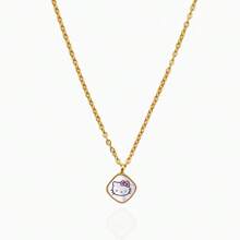 Sanrio Collar colgante minimalista y lindo de Hello Kitty, chapado en oro, hipoalergénico, accesorio versátil para el uso diario