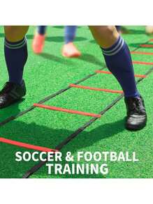 12 Degraus Escada de Agilidade, Escada de Velocidade, Escada de Treinamento para Futebol, Velocidade, Futebol, Treinamento de Fitness para os Pés, com Bolsa de Transporte, Equipamento de Treinamento de Agilidade