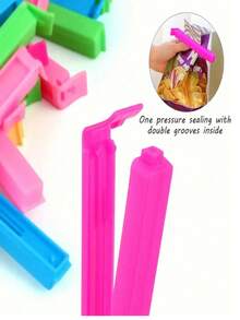 30pcs/20pcs/5pcs Food Bag Clips, Portable Food Preservation Sealing Clips, Reusable Moisture-Proof And Dustproof Clips, Suitable For Various Plastic Bags And Snacks, Kitchen Organization And Storage, Kitchen Accessories, Small Kitchen Tools, Bedroom, Travel, Office, School - Multicolor - View 18
