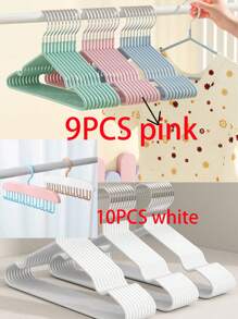 1/4/5/9/11/15/19pcs/Set Anti-Slip Seamless Clothes Hanger, Thickened Adults Vest/Underwear Dedicated Clothes Rack, Suitable For Home Daily Clothing Hanging, Garment Organizing