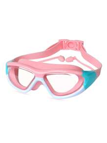 1 Piece Of Children's Anti-Fog HD Swimming Goggles, Waterproof And Anti-Fog HD Professional Diving Goggles Swimming Equipment - Silicone Earplugs Swimming Goggles, Suitable For 3-16 Years Old Children Swimming Diving Use