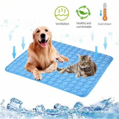1pc Dog/Cat Nest Sofa Bed Floor Car Seat Without Frozen Self Cooling Pad | Summer Pressure Activated Gel Pet Cooling Pad | Pet Heat Insulation Pad - A Good Gift For Pets (There May Be A Small Difference In The Size Measured Manually)