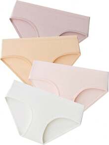 Domee Teen Girls Cotton Underwear Panties Briefs Pack Of 8 Underpants - Solid Color - View 5