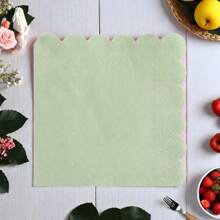 20pcs/40pcs/120pcs, Colourful Wavy Edge Napkins, 6.5 X 6.5 Inches, Party Disposable Paper Napkins, Multi-Colour Napkins With Wavy Edge Design, Suitable For Dinner, Wedding, Birthday Party Supplies.