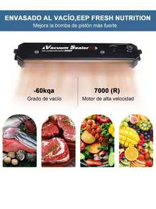 Máquina de Sellado al Vacío Automatica para alimentos, con 10 bolsas - Tipo de Enchufe A USA (110-127V) - Ver 3