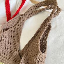 Women Tote Bags - 卡其拼色 - 查看 5