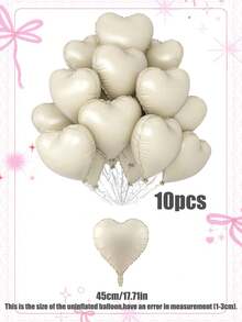 10 个 18 英寸心形铝箔气球，适用于婚礼、订婚、周年纪念、生日派对、丛林主题装饰 - 彩色 - 查看 15