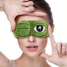 1pc Frog Eye Mask & Headband Set, Couple Sleeping Item, Funny Design