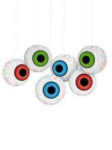 3pcs-Halloween Eye Lantern Decorations, Halloween Horror Lantern, Red, Blue, Green, Festive Party Hanging Decoration, Horror Theme Party Decoration, Restaurant Decoration, Multi-Scene Folding Paper Lantern, Halloween, Halloween Decoration