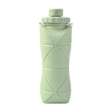 Taza de silicona de 600ML, Botella de agua plegable de silicona, Botella de agua portátil de deporte al aire libre, Taza de compresión blanda y creativa, Taza de viaje