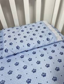 Laura Baby 2-Piece Sheet Set For American Standard Crib Or Mini Crib 100% Cotton - 藍冠 - 查看 3