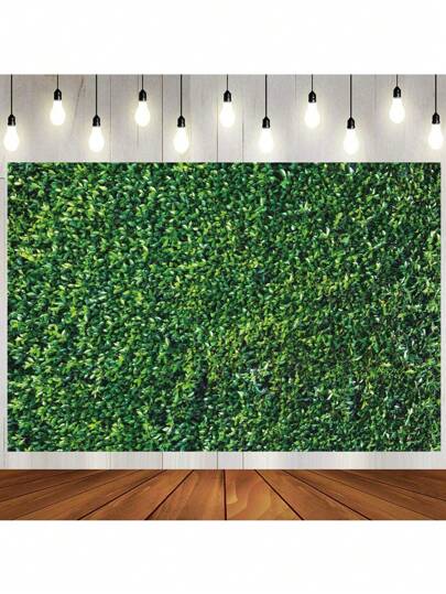 1pc 2D Background Banner Green Leaves Botanical Wall Photography Backdrops Spring Nature Photo Background Indoor Outdoor Wedding Video Couple Party Banner Newborn Shower Birthday Happy Mother's Day Decoration Supplies