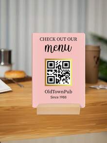 Señal de código QR de redes sociales | Señal de mini código QR | Señal de belleza | Señal de negocio | Señal de pago | Señal de salón, Señal de código QR personalizada, Señal de escanear para pagar, Señal de pequeña empresa, Decoración de tienda, Señal de redes sociales de negocios, Señal de pago, Señal de acrílico - Multicolor - Ver 2